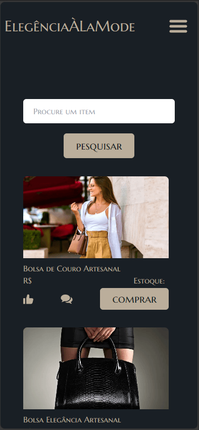Smaller picture of the website